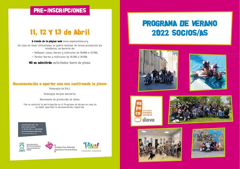 Folleto programa de verano 2022